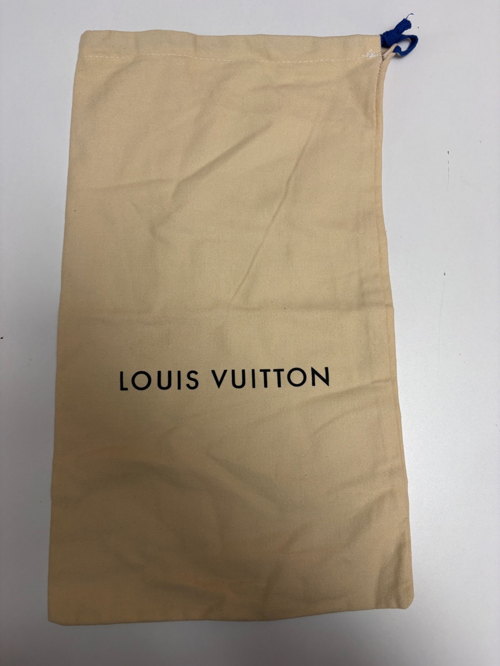 Louis Vuitton Beige and Blue Drawstring Dust Bag